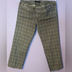 Sanctuary for Anthropologie plaid Women Crop pants size 6